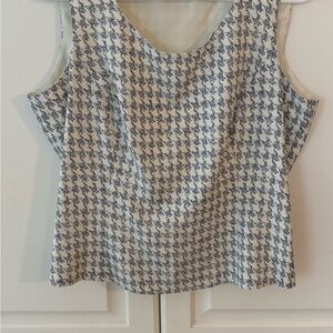 Zanella Tank Top made in Italy‎ black ivory. Size medium